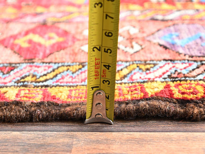 Multicolored 5'0" x 6'10" Kazak Hand knotted Wool Rug - Sku: O02669