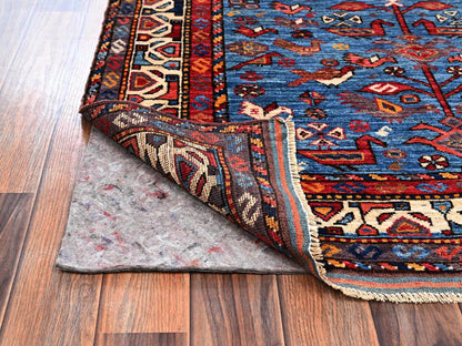 Blue 3'6" x 4'7" Kazak Hand knotted Wool Rug - Sku: O02670