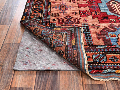 Pink 4'3" x 6'0" Kazak Hand knotted Wool Rug - Sku: O02674