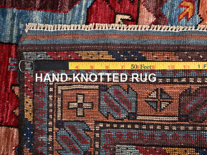 Ersari Kazak hand-knotted wool rug in Pink & Orange, 4'3" x 6' — SKU O02674 (view 7)