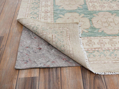 Brown 9'10" x 13'8" Oushak And Peshawar Hand knotted Wool Rug - Sku: O02679
