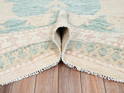 Brown 11'8" x 14'8" Oushak And Peshawar Hand knotted Wool Rug - Sku: O02683