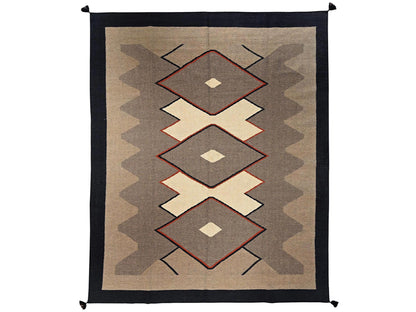 Brown 8'0" x 9'9" Flat Weave Hand woven Wool Rug - Sku: O02684