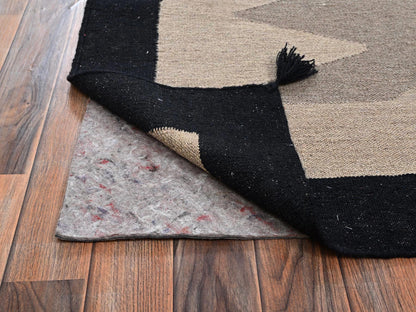 Brown 8'1" x 9'11" Flat Weave Hand woven Wool Rug - Sku: O02686