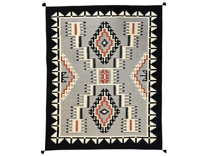 Flat-Weave hand-knotted wool rug in Gray, 8' x 9'11" — SKU O02691