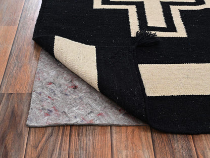 Brown 7'11" x 10'0" Flat Weave Hand woven Wool Rug - Sku: O02692