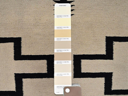 Brown 7'11" x 10'0" Flat Weave Hand woven Wool Rug - Sku: O02692