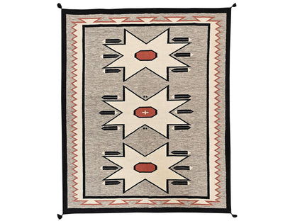 Brown 8'4" x 9'9" Flat Weave Hand woven Wool Rug - Sku: O02695