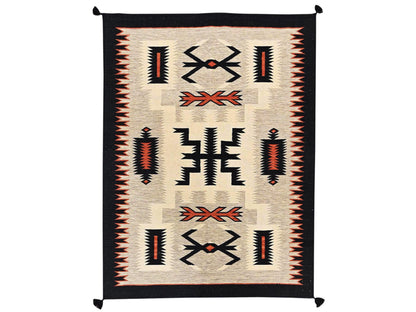Brown 5'4" x 7'0" Flat Weave Hand woven Wool Rug - Sku: O02696