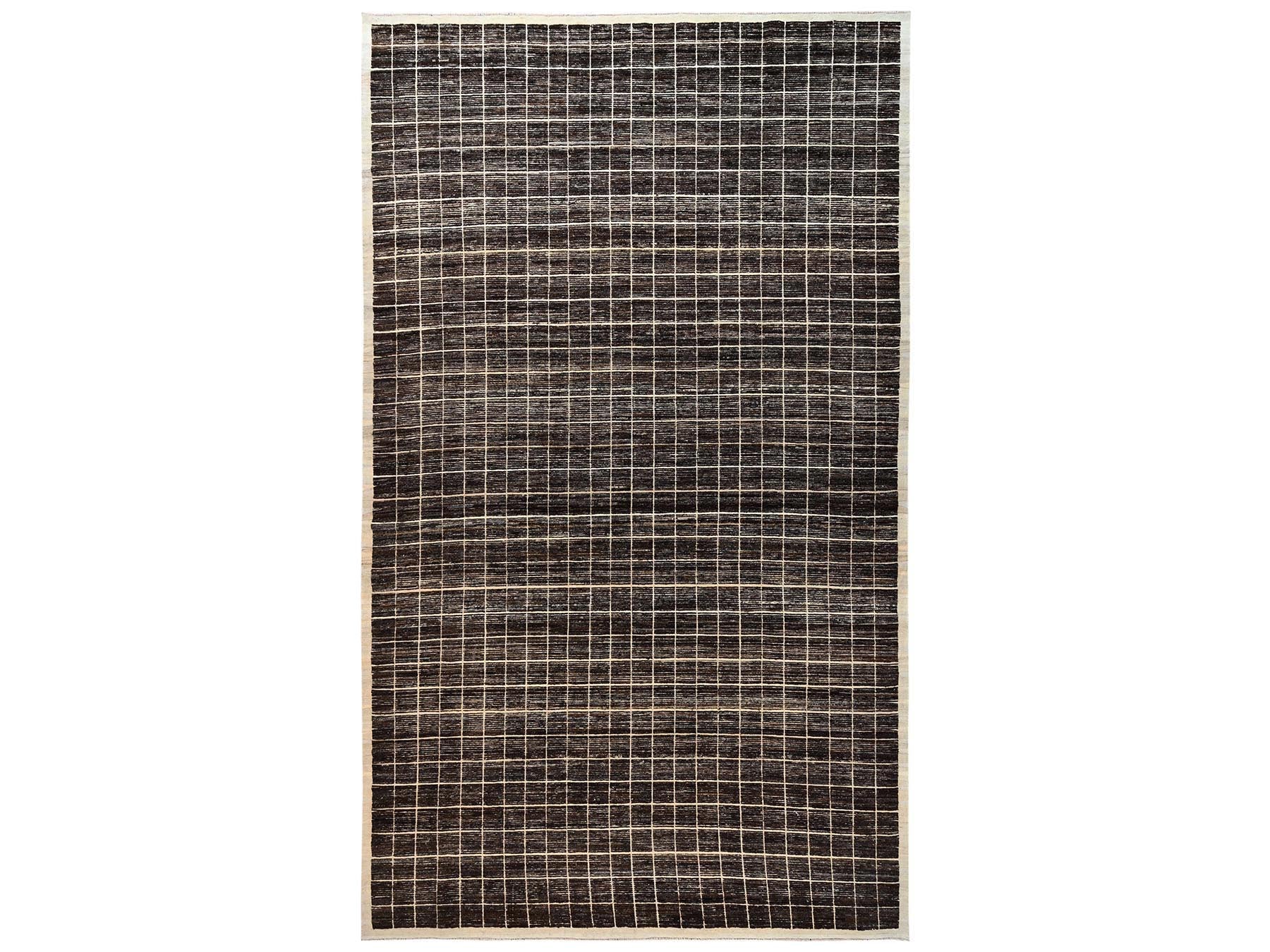 Brown 12'11" x 21'9" Tribal & Geometric Hand knotted Wool Rug - Sku: O02699
