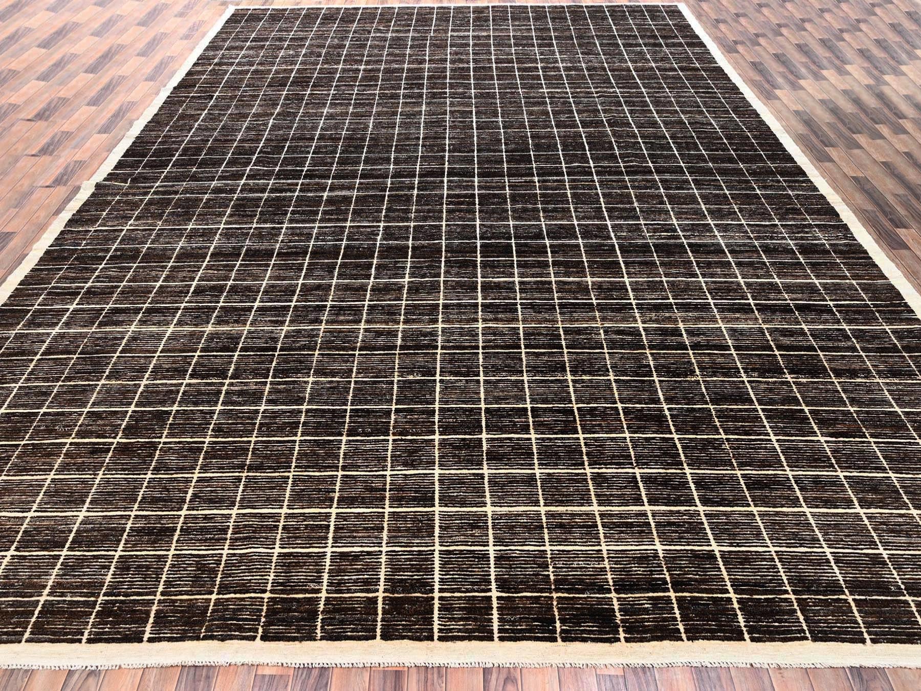 Brown 12'11" x 21'9" Tribal & Geometric Hand knotted Wool Rug - Sku: O02699