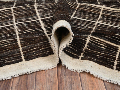 Brown 12'11" x 21'9" Tribal & Geometric Hand knotted Wool Rug - Sku: O02699