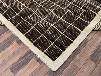 Brown 12'11" x 21'9" Tribal & Geometric Hand knotted Wool Rug - Sku: O02699