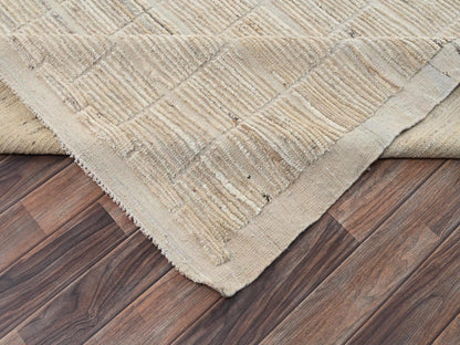 Tribal & Geometric hand-knotted wool rug in Ivory, 12'8" x 20'2" — SKU O02700 (view 7)