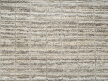 Tribal & Geometric hand-knotted wool rug in Ivory, 12'8" x 20'2" — SKU O02700 (view 9)