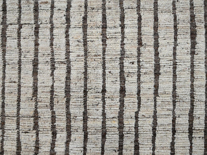 Ivory 9'2" x 11'11" Tribal & Geometric Hand knotted Wool Rug - Sku: O02701
