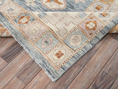 Blue 11'7" x 14'7" Oushak And Peshawar Hand knotted Wool Rug - Sku: O02702