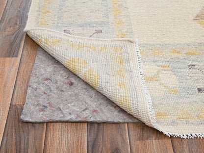 Oushak hand-knotted wool rug in Ivory & Light Blue, 7'11" x 10'3" — SKU O02707 (view 5)