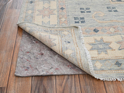 Blue 7'8" x 10'7" Oushak And Peshawar Hand knotted Wool Rug - Sku: O02708