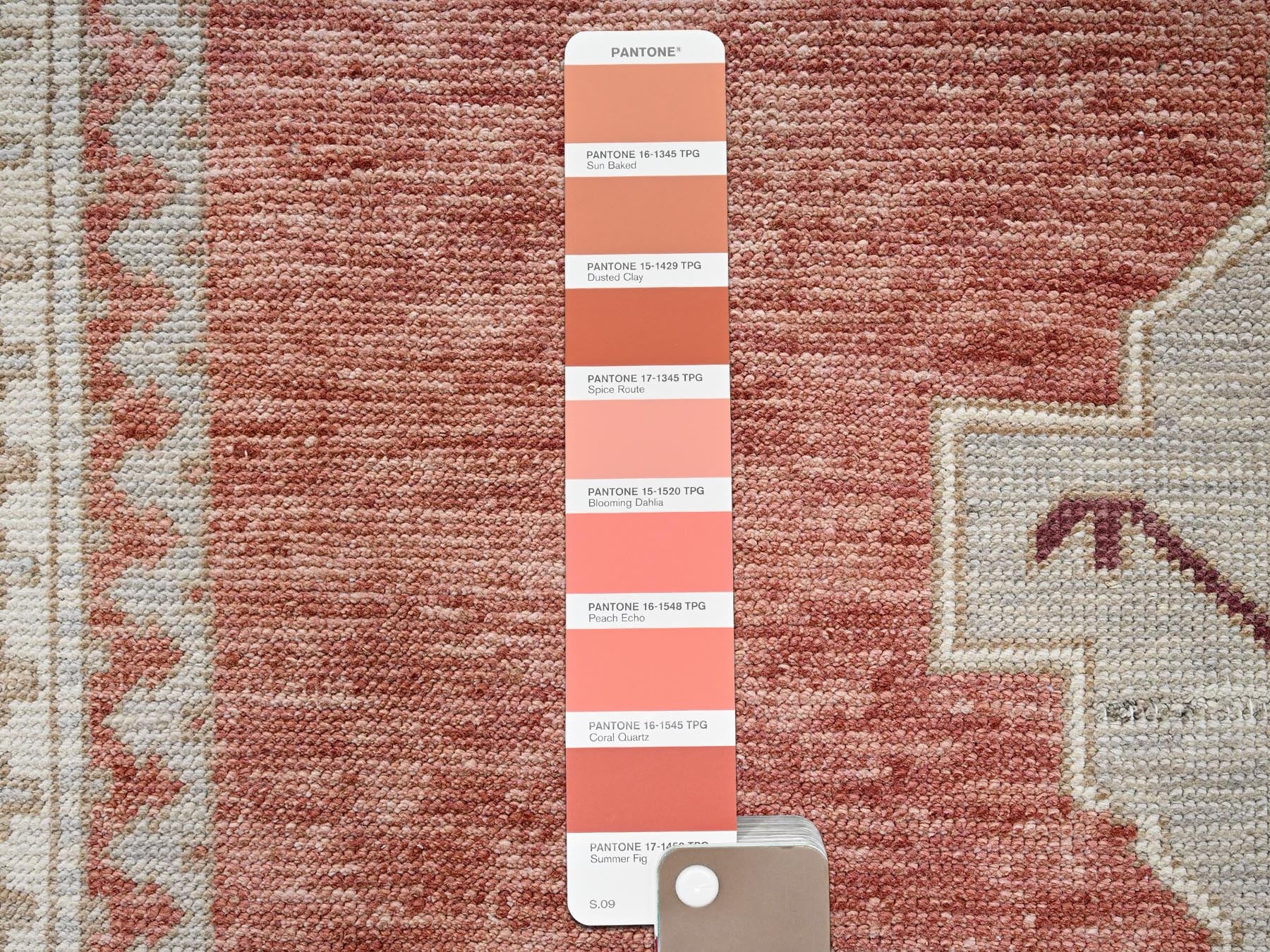 Oushak hand-knotted wool rug in Red & Gray, 7'9" x 9'6" — SKU O02709 (view 8)