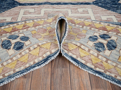 Blue 8'8" x 11'9" Kazak Hand knotted Wool Rug - Sku: O02711