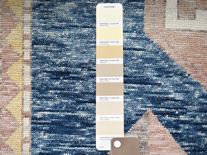 Blue 8'8" x 11'9" Kazak Hand knotted Wool Rug - Sku: O02711