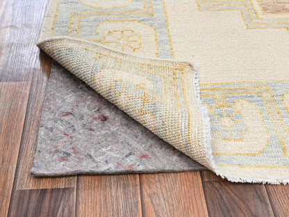 Brown 4'9" x 6'9" Oushak And Peshawar Hand knotted Wool Rug - Sku: O02713