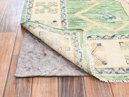 Green 4'11" x 7'4" Oushak And Peshawar Hand knotted Wool Rug - Sku: O02714