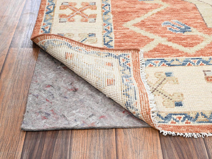 Oushak hand-knotted wool rug in Orange & Ivory, 4'10" x 7'4" — SKU O02715 (view 3)