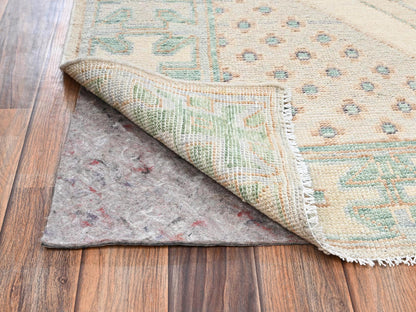 Brown 4'11" x 6'10" Oushak And Peshawar Hand knotted Wool Rug - Sku: O02716