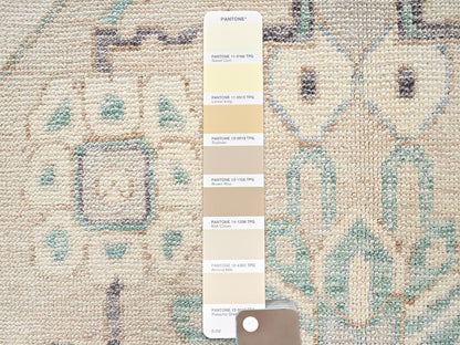 Brown 4'11" x 6'10" Oushak And Peshawar Hand knotted Wool Rug - Sku: O02716