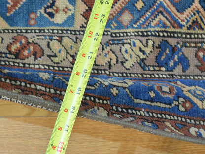 Red 3'7" x 14'2" Antique Hand knotted Wool Rug - Sku: O027175