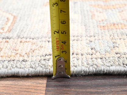 Brown 4'11" x 6'10" Oushak And Peshawar Hand knotted Wool Rug - Sku: O02717