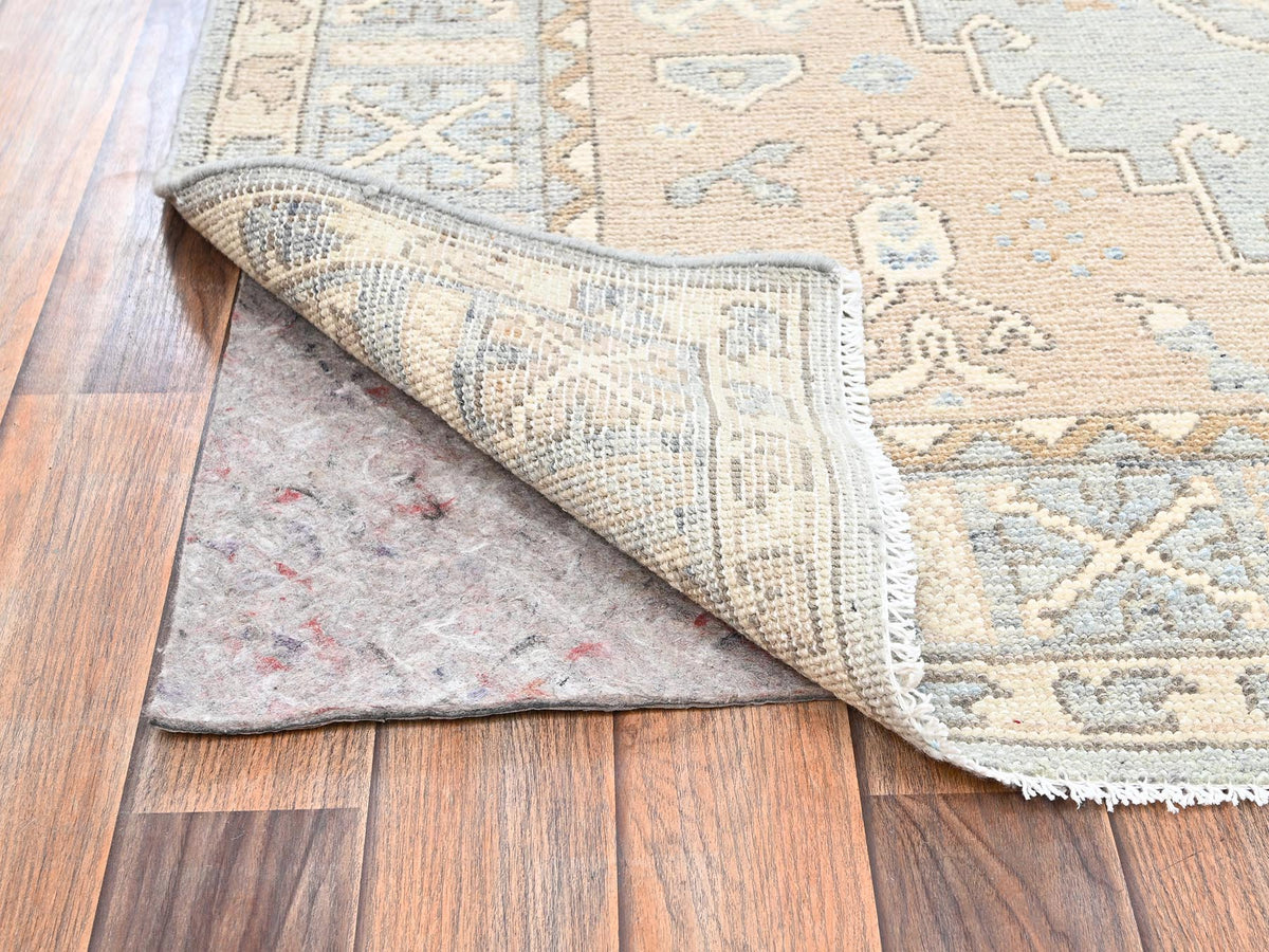 Oushak hand-knotted wool rug in Gray, 4'9" x 6'9" — SKU O02718 (view 3)