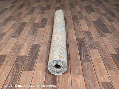 Oushak hand-knotted wool rug in Gray, 4'9" x 6'9" — SKU O02718 (view 5)