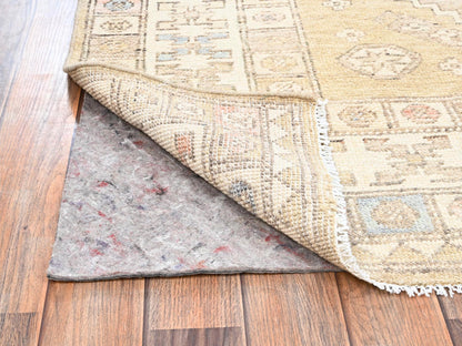 Oushak hand-knotted wool rug in Yellow & Ivory, 4'10" x 6'10" — SKU O02719 (view 3)