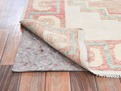 Brown 4'10" x 7'0" Oushak And Peshawar Hand knotted Wool Rug - Sku: O02721