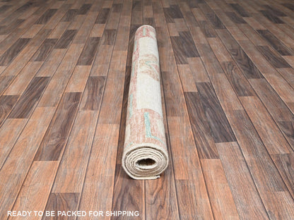 Brown 4'10" x 7'0" Oushak And Peshawar Hand knotted Wool Rug - Sku: O02721