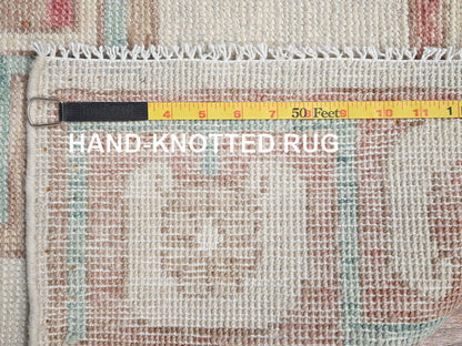 Brown 4'10" x 7'0" Oushak And Peshawar Hand knotted Wool Rug - Sku: O02721