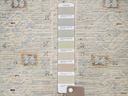 Oushak hand-knotted wool rug in Gray & Ivory, 2'1" x 2'11" — SKU O02728 (view 4)