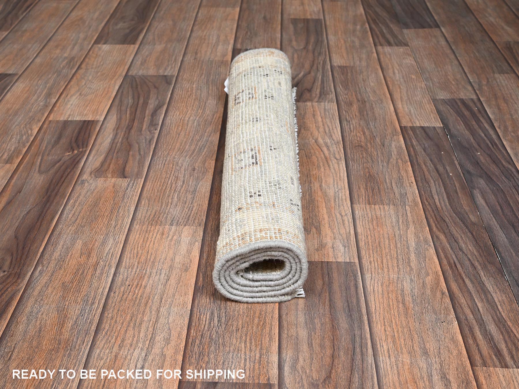 Oushak hand-knotted wool rug in Gray & Ivory, 2'1" x 2'11" — SKU O02728 (view 5)