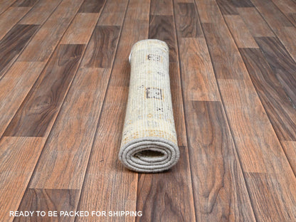 Oushak hand-knotted wool rug in Gray & Ivory, 1'10" x 2'11" — SKU O02729 (view 5)