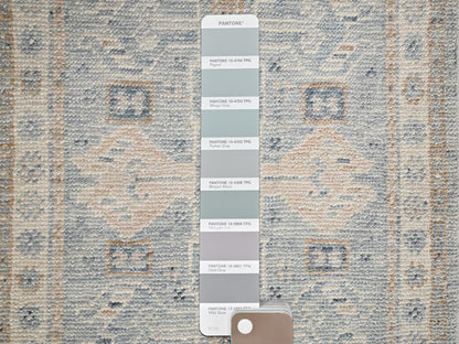 Oushak hand-knotted wool rug in Gray & Ivory, 1'9" x 2'10" — SKU O02732 (view 4)