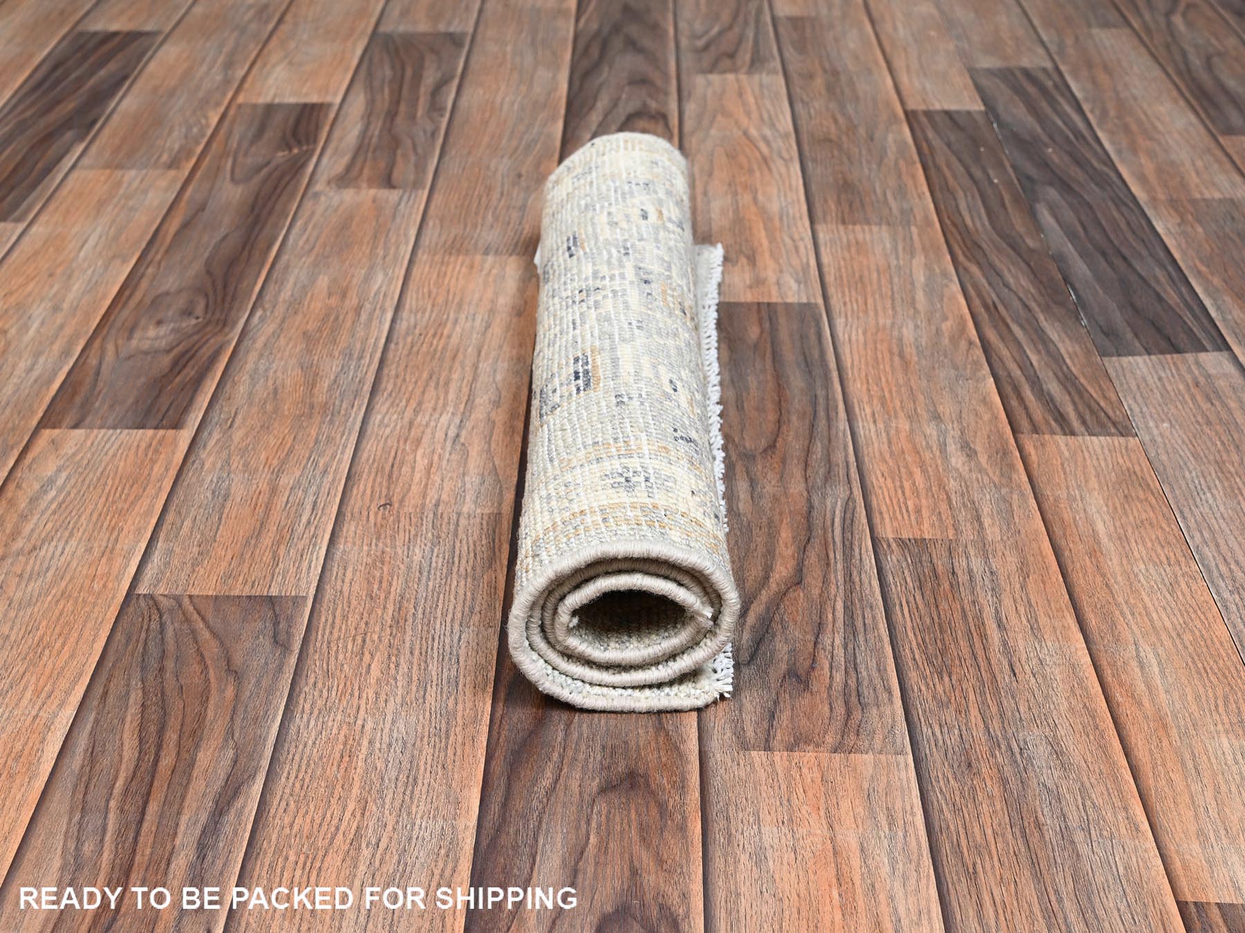 Oushak hand-knotted wool rug in Gray & Ivory, 1'9" x 2'10" — SKU O02732 (view 5)