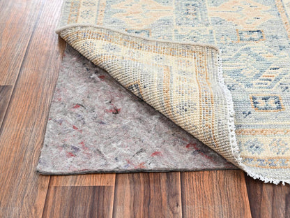 Oushak hand-knotted wool rug in Gray & Ivory, 1'10" x 2'10" — SKU O02733 (view 3)