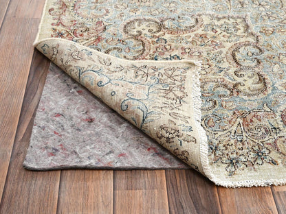 Kerman Vintage hand-knotted wool rug in Ivory & Pink, 10'6" x 16'4" — SKU O02737 (view 5)