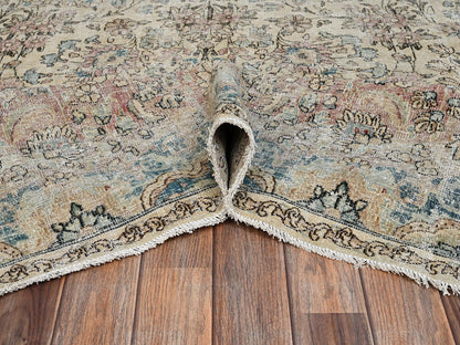 Beige 9'9" x 14'4" Antique Hand knotted Wool Rug - Sku: O02740
