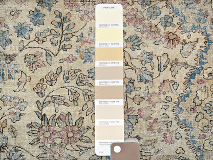 Beige 9'9" x 14'4" Antique Hand knotted Wool Rug - Sku: O02740