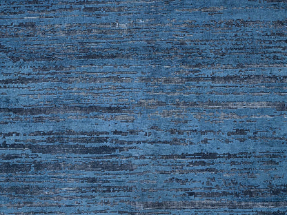 Blue 9'10" x 13'8" Modern and Contemporary Hand knotted Wool Rug - Sku: O02741