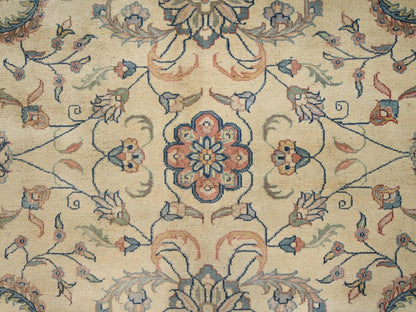 Beige 9'0" x 11'5" Clearance Hand knotted Wool Rug - Sku: O02742
